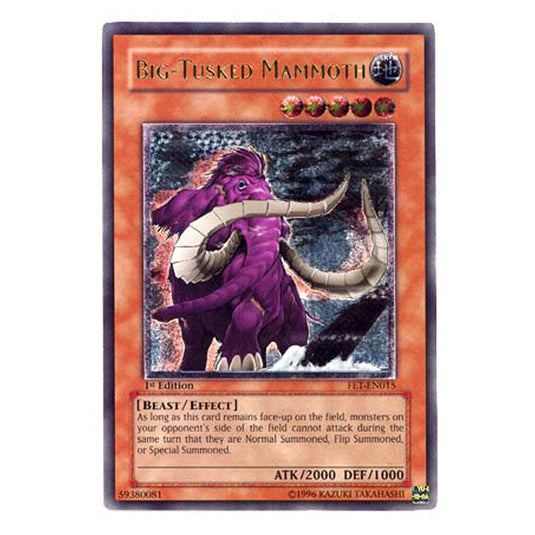 Big-Tusked Mammoth FET-EN015A card from the Yu-Gi-Oh! set Flaming Eternity