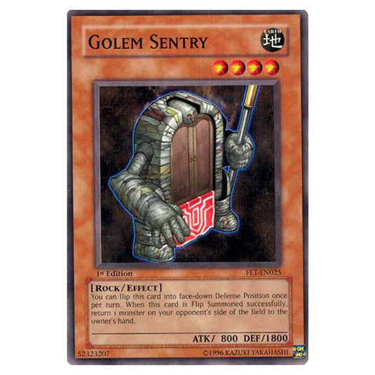 Golem Sentry FET-EN025 card from the Yu-Gi-Oh! set Flaming Eternity