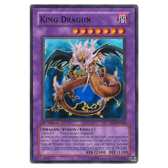 King Dragun FET-EN036 card from the Yu-Gi-Oh! set Flaming Eternity