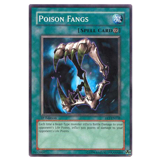 Poison Fangs FET-EN038 card from the Yu-Gi-Oh! set Flaming Eternity