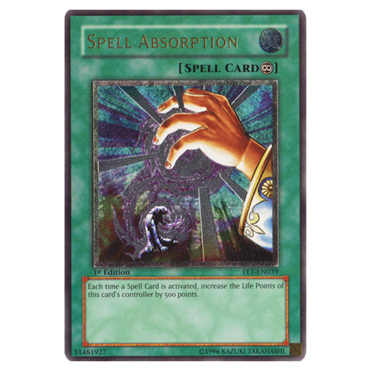 Spell Absorption FET-EN039A card from the Yu-Gi-Oh! set Flaming Eternity