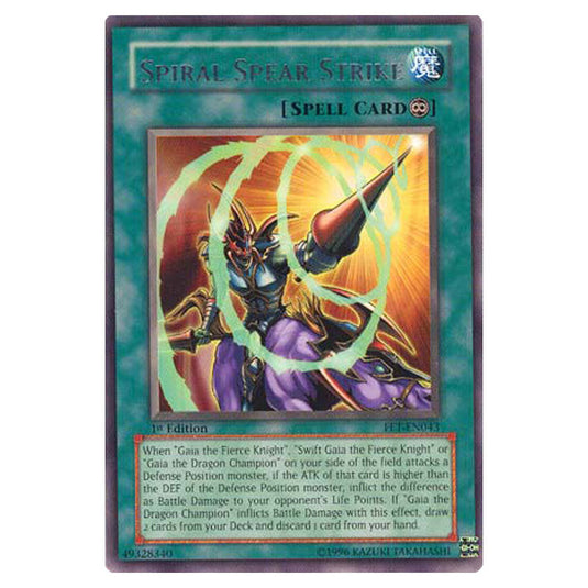 Spiral Spear Strike FET-EN043 card from the Yu-Gi-Oh! set Flaming Eternity