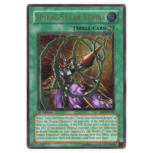 Spiral Spear Strike FET-EN043A card from the Yu-Gi-Oh! set Flaming Eternity
