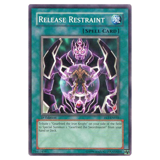 Release Restraint FET-EN044 card from the Yu-Gi-Oh! set Flaming Eternity