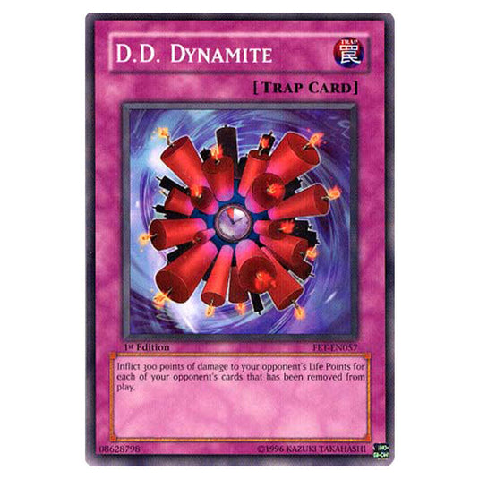 D.D. Dynamite FET-EN057 card from the Yu-Gi-Oh! set Flaming Eternity