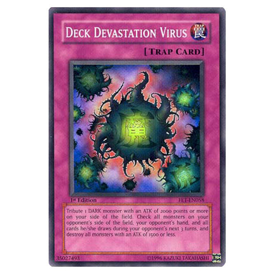 Yu-Gi-Oh! - Flaming Eternity - Deck Devastation Virus (Super Rare) FET Yu-Gi-Oh! - Flaming Eternity - Deck Devastation Virus (Super Rare) FET