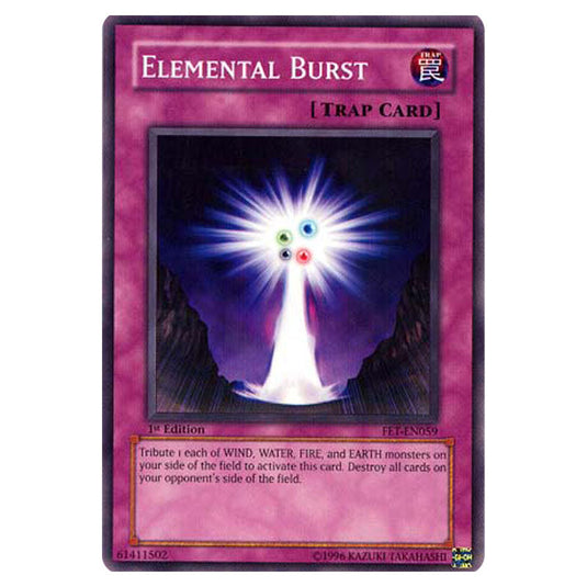 Elemental Burst FET-EN059 card from the Yu-Gi-Oh! set Flaming Eternity