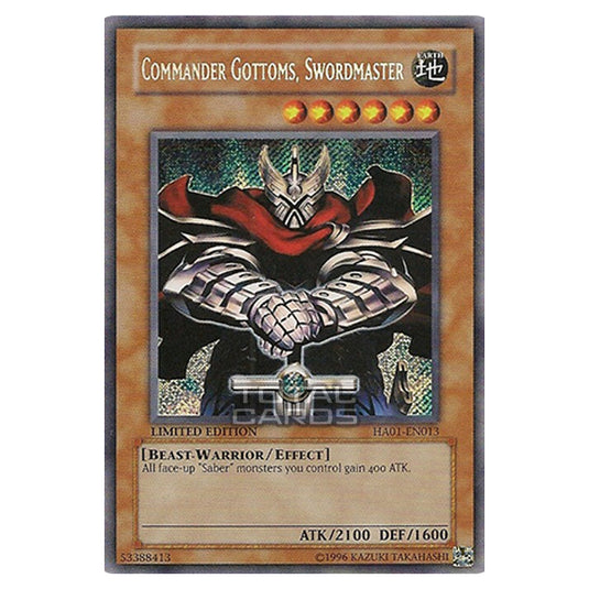 Yu-Gi-Oh! - Hidden Arsenal - Commander Gottoms, Swordmaster (Secret Rare) HA01-EN013