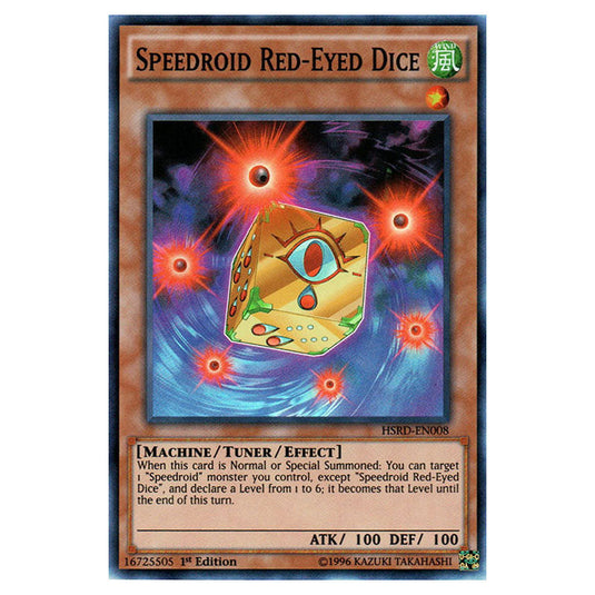 Speedroid Red-Eyed Dice HSRD-EN008 card from the Yu-Gi-Oh! set High-Speed Riders