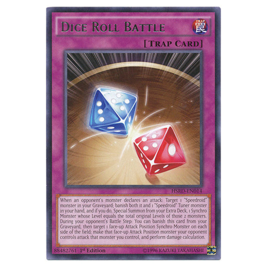 Dice Roll Battle HSRD-EN014 card from the Yu-Gi-Oh! set High-Speed Riders