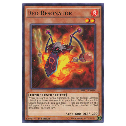 Red Resonator HSRD-EN016 card from the Yu-Gi-Oh! set High-Speed Riders