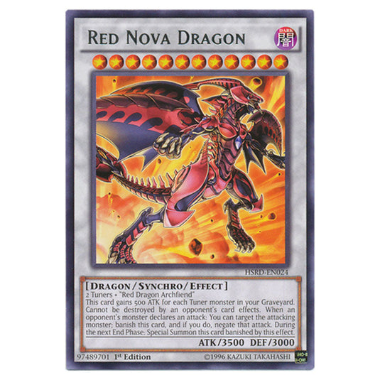 Red Nova Dragon HSRD-EN024 card from the Yu-Gi-Oh! set High-Speed Riders