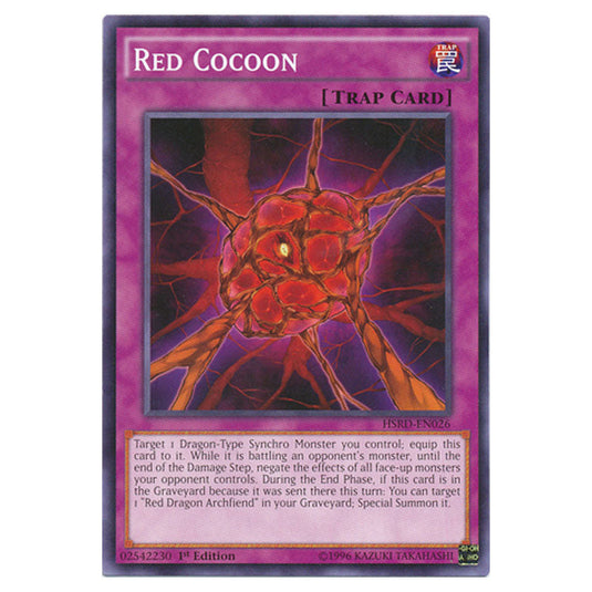 Red Cocoon HSRD-EN026 card from the Yu-Gi-Oh! set High-Speed Riders