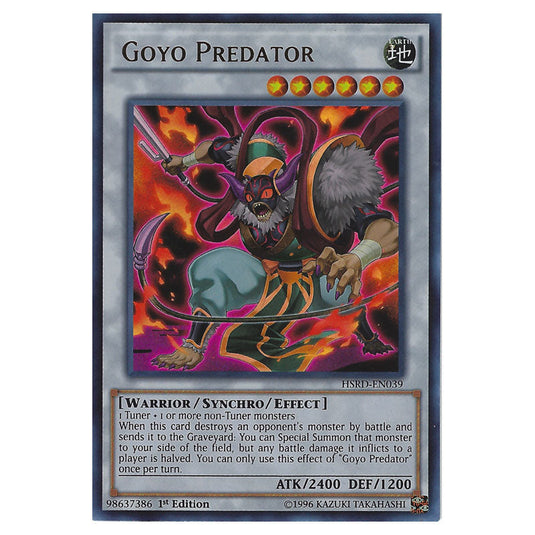 Goyo Predator HSRD-EN039 card from the Yu-Gi-Oh! set High-Speed Riders