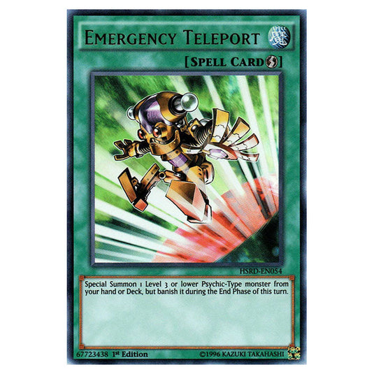 Emergency Teleport HSRD-EN054 card from the Yu-Gi-Oh! set High-Speed Riders