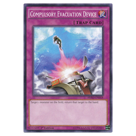 Compulsory Evacuation Device HSRD-EN058 card from the Yu-Gi-Oh! set High-Speed Riders