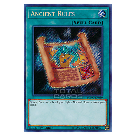 Yu-Gi-Oh! - Legendary Collection Kaiba Mega Pack - Ancient Rules (Secret Rare) LCKC-EN039