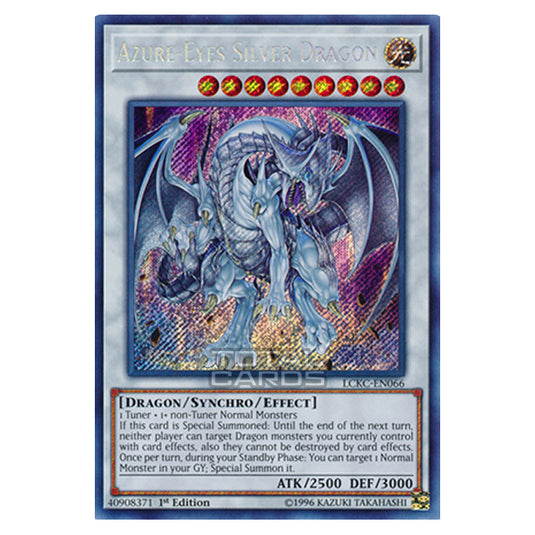 Yu-Gi-Oh! - Legendary Collection Kaiba Mega Pack - Azure-Eyes Silver Dragon (Secret Rare) LCKC-EN066