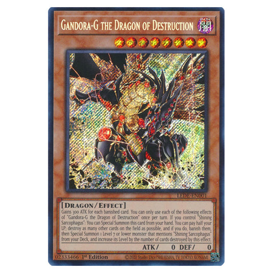 Yu-Gi-Oh! - Legacy of Destruction - Gandora-G the Dragon of Destruction (Quarter Century Secret Rare) LEDE-EN001a