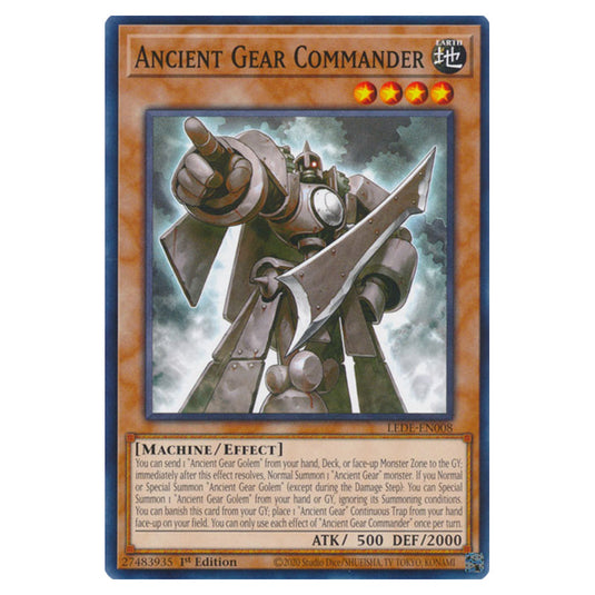 Yu-Gi-Oh! - Legacy of Destruction - Ancient Gear Commander (Common) LEDE-EN008