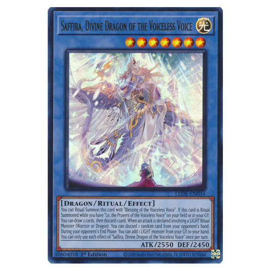 Yu-Gi-Oh! - Legacy of Destruction - Saffira, Divine Dragon of the Voiceless Voice (Ultra Rare) LEDE-EN034