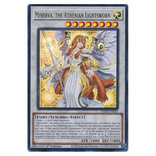 Yu-Gi-Oh! - Legacy of Destruction - Minerva, the Athenian Lightsworn (Quarter Century Secret Rare) LEDE-EN043a