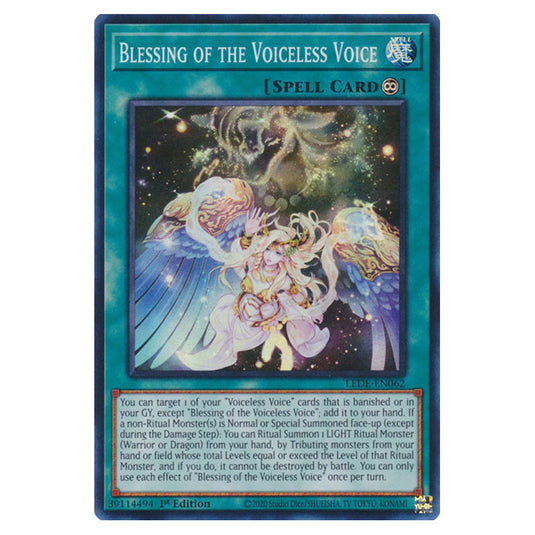 Yu-Gi-Oh! - Legacy of Destruction - Blessing of the Voiceless Voice (Super Rare) LEDE-EN062