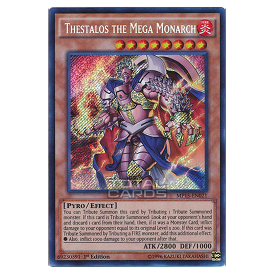 Yu-Gi-Oh! - 2015 Mega-Tin Mega Pack - Thestalos the Mega Monarch (Secret Rare) MP15-EN021