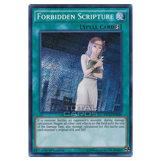 Yu-Gi-Oh! - 2015 Mega-Tin Mega Pack - Forbidden Scripture (Secret Rare) MP15-EN038