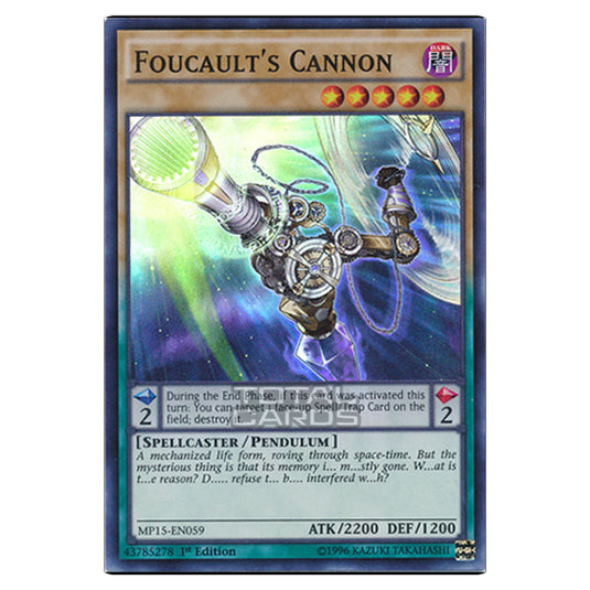 Yu-Gi-Oh! - 2015 Mega-Tin Mega Pack - Foucault's Cannon (Super Rare) MP15-EN059