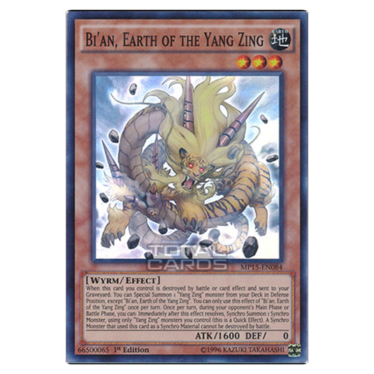 Yu-Gi-Oh! - 2015 Mega-Tin Mega Pack - Bi'an, Earth of the Yang Zing (Super Rare) MP15-EN084