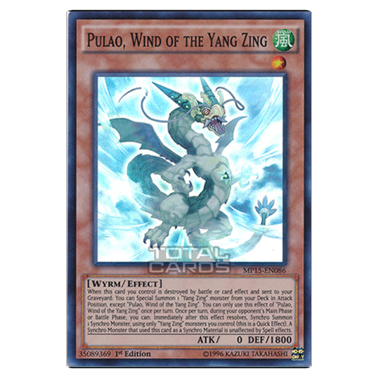 Yu-Gi-Oh! - 2015 Mega-Tin Mega Pack - Pulao, Wind of the Yang Zing (Super Rare) MP15-EN086