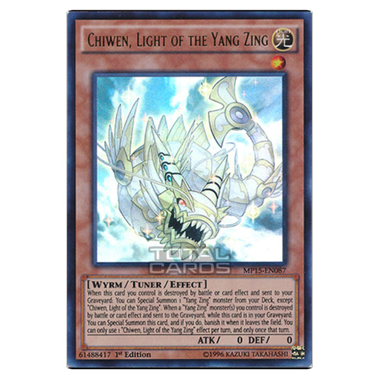 Yu-Gi-Oh! - 2015 Mega-Tin Mega Pack - Chiwen, Light of the Yang Zing (Ultra Rare) MP15-EN087