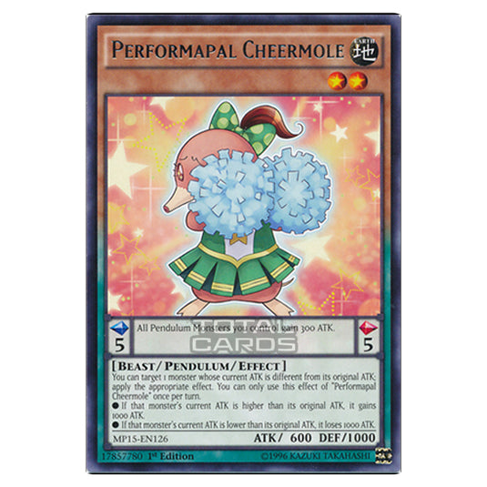 Yu-Gi-Oh! - 2015 Mega-Tin Mega Pack - Performapal Cheermole (Rare) MP15-EN126