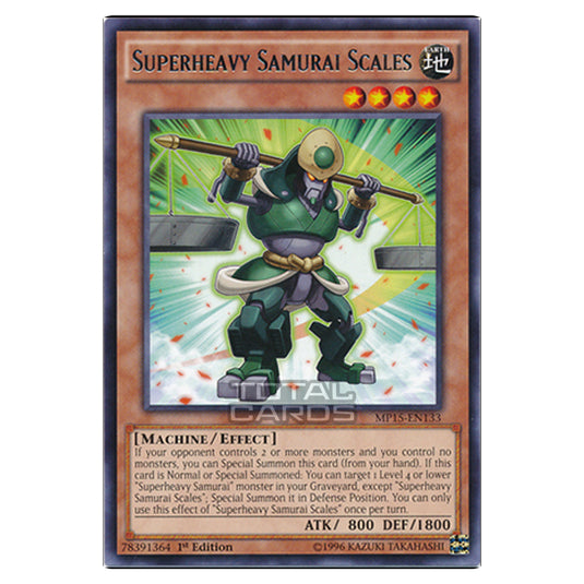 Yu-Gi-Oh! - 2015 Mega-Tin Mega Pack - Superheavy Samurai Scales (Rare) MP15-EN133