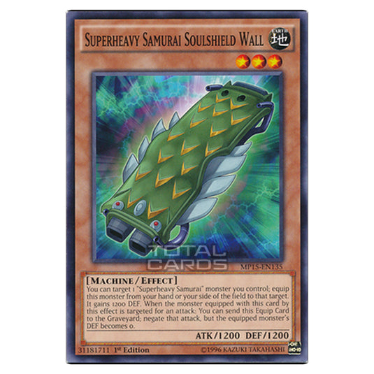 Yu-Gi-Oh! - 2015 Mega-Tin Mega Pack - Superheavy Samurai Soulshield Wall (Common) MP15-EN135