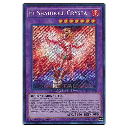 Yu-Gi-Oh! - 2015 Mega-Tin Mega Pack - El Shaddoll Grysta (Secret Rare) MP15-EN160