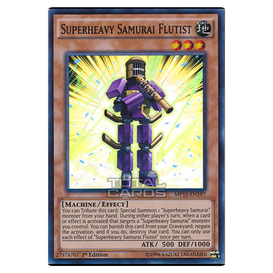 Yu-Gi-Oh! - 2015 Mega-Tin Mega Pack - Superheavy Samurai Flutist (Super Rare) MP15-EN197