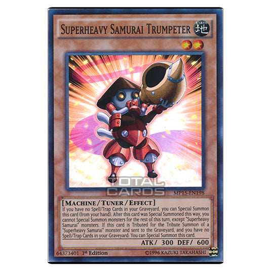 Yu-Gi-Oh! - 2015 Mega-Tin Mega Pack - Superheavy Samurai Trumpeter (Super Rare) MP15-EN198