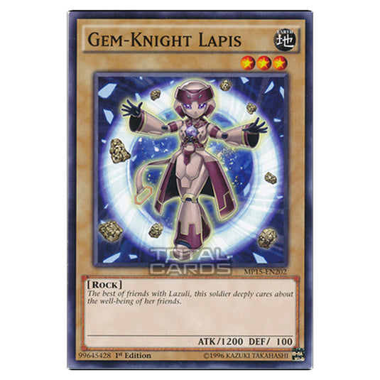 Yu-Gi-Oh! - 2015 Mega-Tin Mega Pack - Gem-Knight Lapis (Common) MP15-EN202