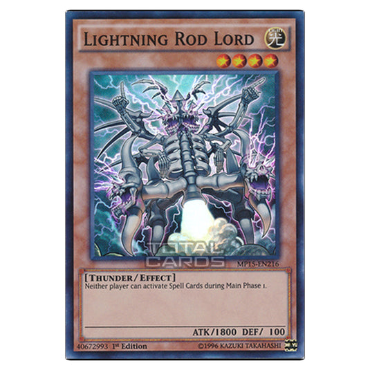 Yu-Gi-Oh! - 2015 Mega-Tin Mega Pack - Lightning Rod Lord (Super Rare) MP15-EN216