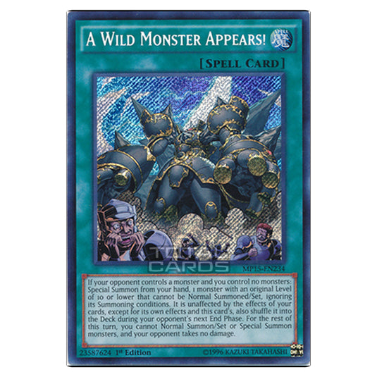 Yu-Gi-Oh! - 2015 Mega-Tin Mega Pack - A Wild Monster Appears! (Secret Rare) MP15-EN234