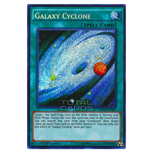 Yu-Gi-Oh! - 2016 Mega-Tin Mega Pack - Galaxy Cyclone (Secret Rare) MP16-EN027