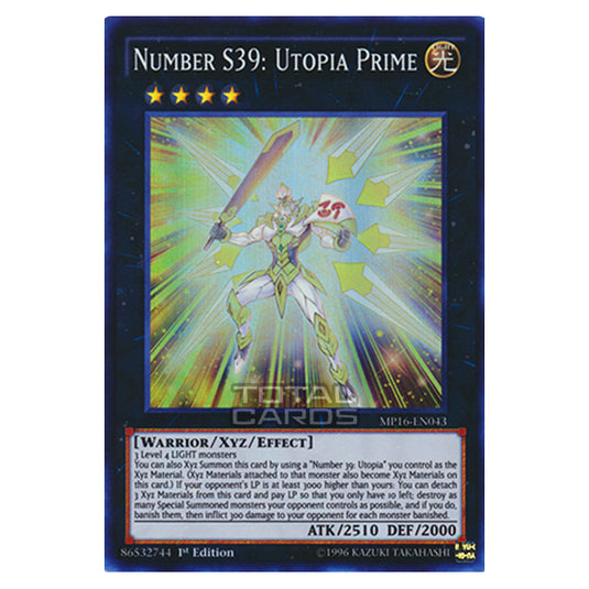 Yu-Gi-Oh! - 2016 Mega-Tin Mega Pack - Number S39: Utopia Prime (Super Rare) MP16-EN043