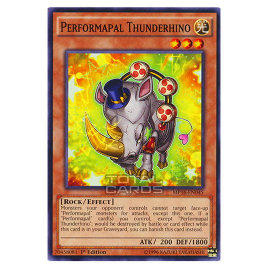 Yu-Gi-Oh! - 2016 Mega-Tin Mega Pack - Performapal Thunderhino (Common) MP16-EN045