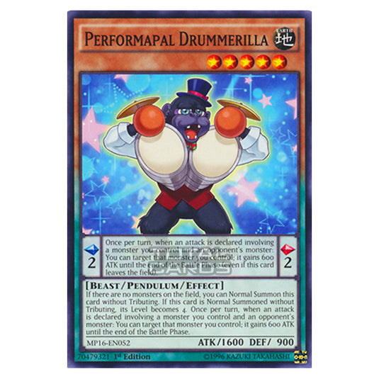 Yu-Gi-Oh! - 2016 Mega-Tin Mega Pack - Performapal Drummerilla (Common) MP16-EN052