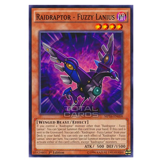 Yu-Gi-Oh! - 2016 Mega-Tin Mega Pack - Raidraptor - Fuzzy Lanius (Common) MP16-EN058