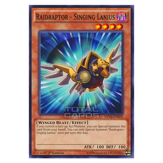 Yu-Gi-Oh! - 2016 Mega-Tin Mega Pack - Raidraptor - Singing Lanius (Common) MP16-EN059