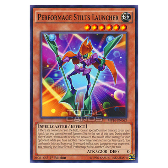 Yu-Gi-Oh! - 2016 Mega-Tin Mega Pack - Performage Stilts Launcher (Common) MP16-EN063