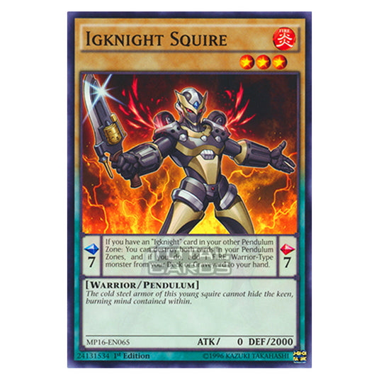 Yu-Gi-Oh! - 2016 Mega-Tin Mega Pack - Igknight Squire (Common) MP16-EN065